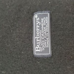 Burberrys Vintage Black Cashmere Scarf